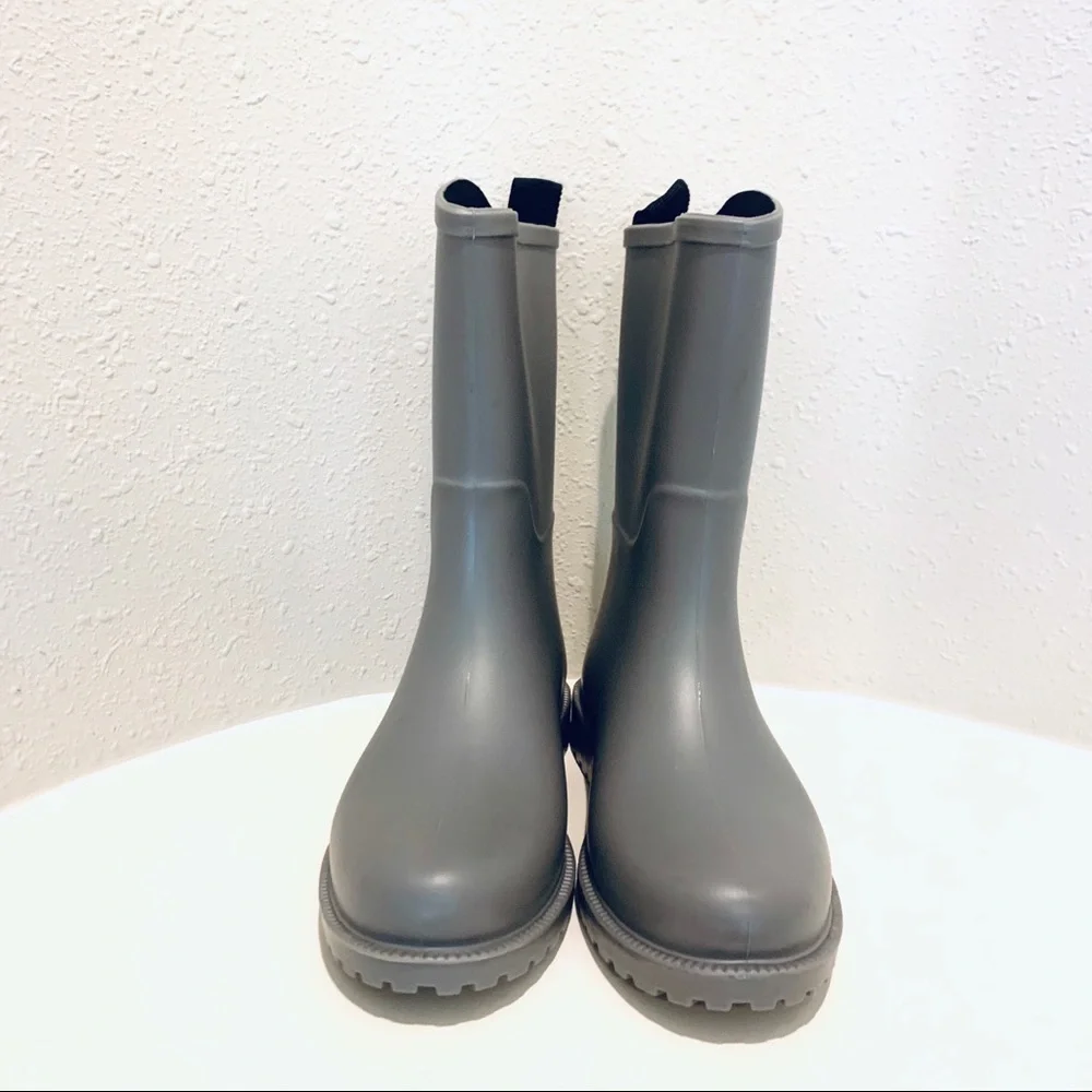 Anthropologie Splendid Priscilla Women’s Grey Matte Rain Boots Grey Size 6 NIB